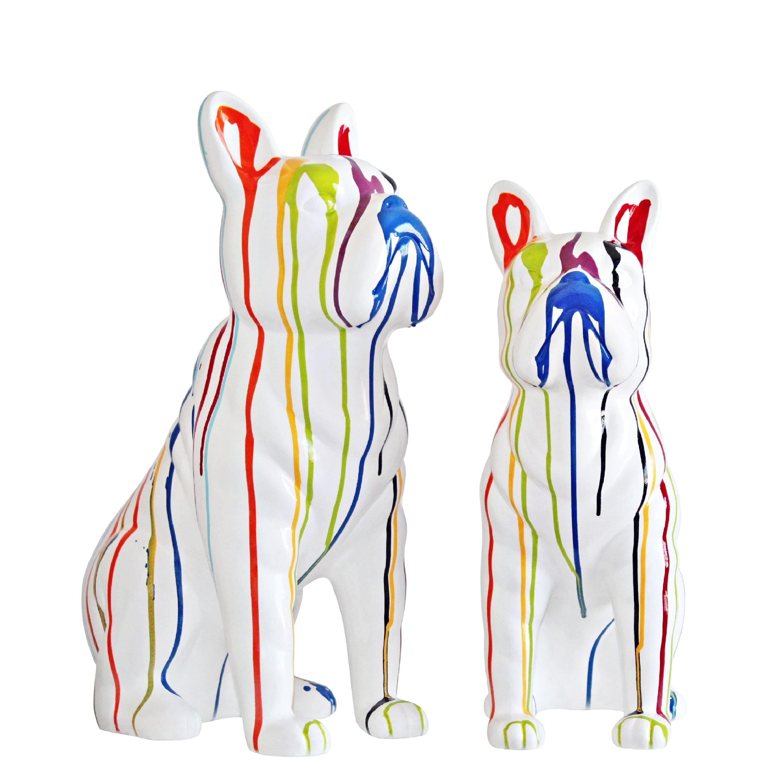 W189- CÃO MIRÓ BRANCO 52X32X18CM-24.95€ 42X28X16CM-19.95€