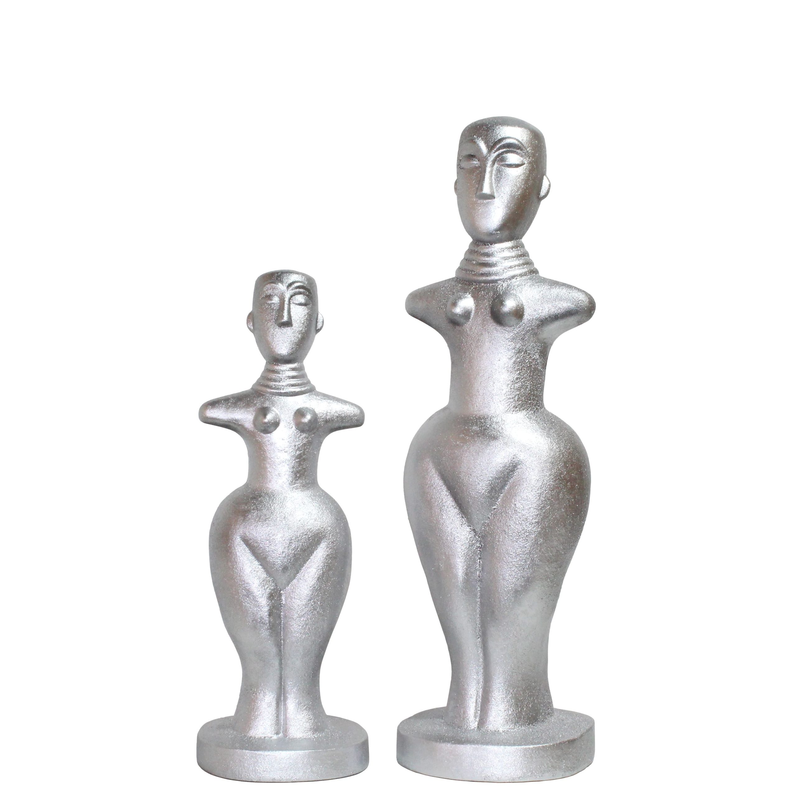 W163D- ESTATUETA MULHER PRATA 50X15X15CM-24.95€ 40X13X13CM-14.95€