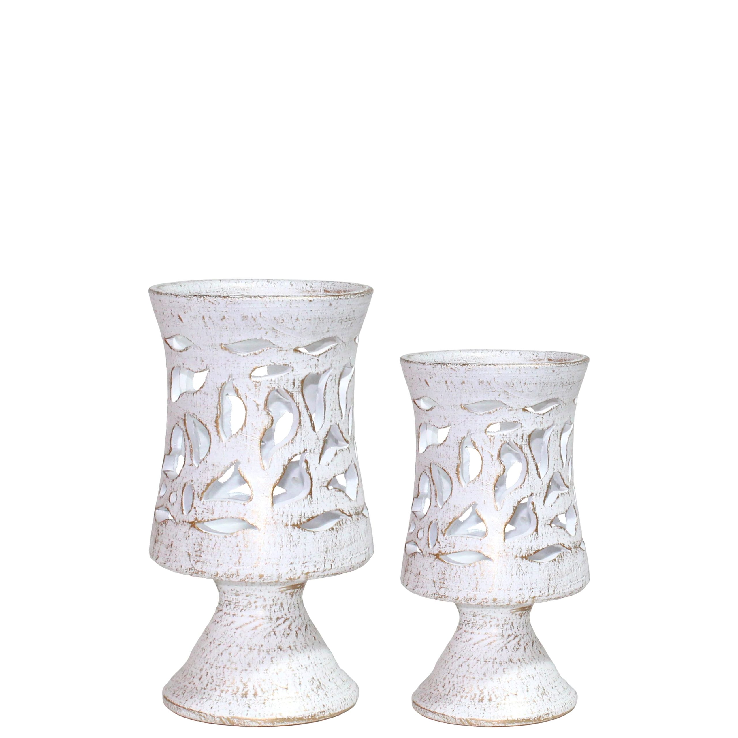 P16- CÁLICE BRANCO OURO 23X13X13CM-11.95€ 20X11X11CM-9.95€