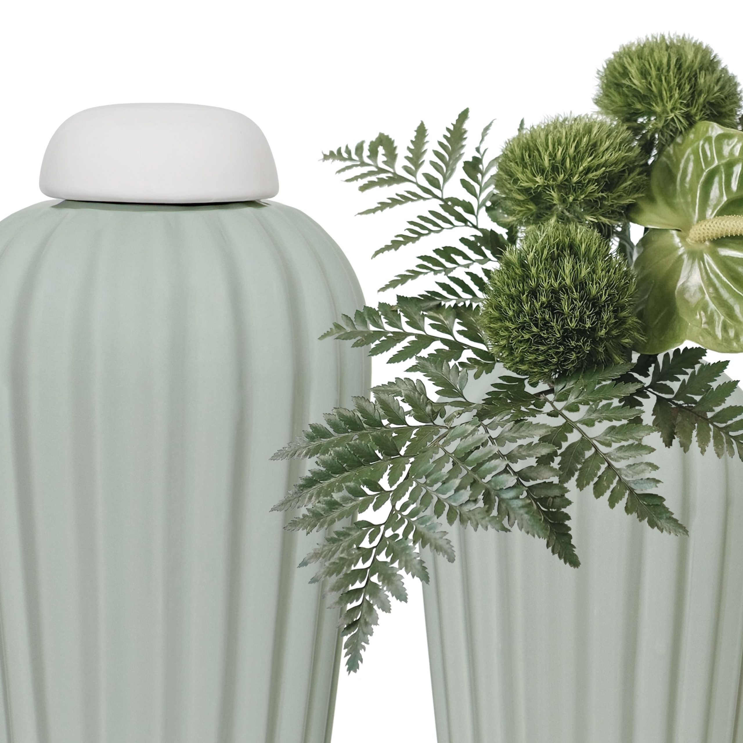 C96B- JARRA DAZIO VERDE-MENTA 35X15X15CM-19.95€ 28X13X13CM-17.95€-1