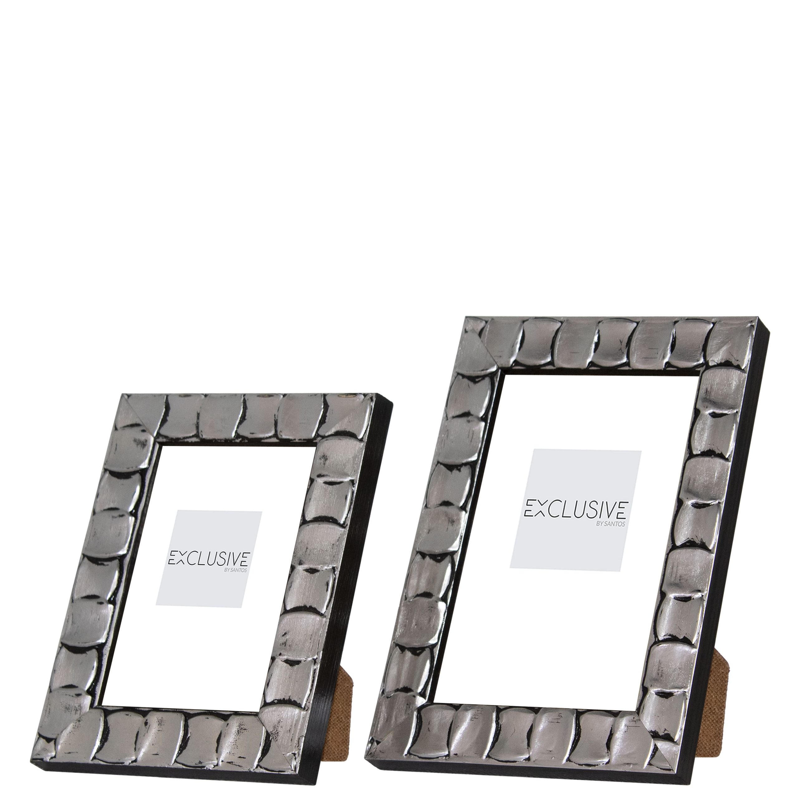 PF.01- PORTA FOTO YASSIN CINZA PRATA 13X18CM-5.45€ 10X15CM-3.95€