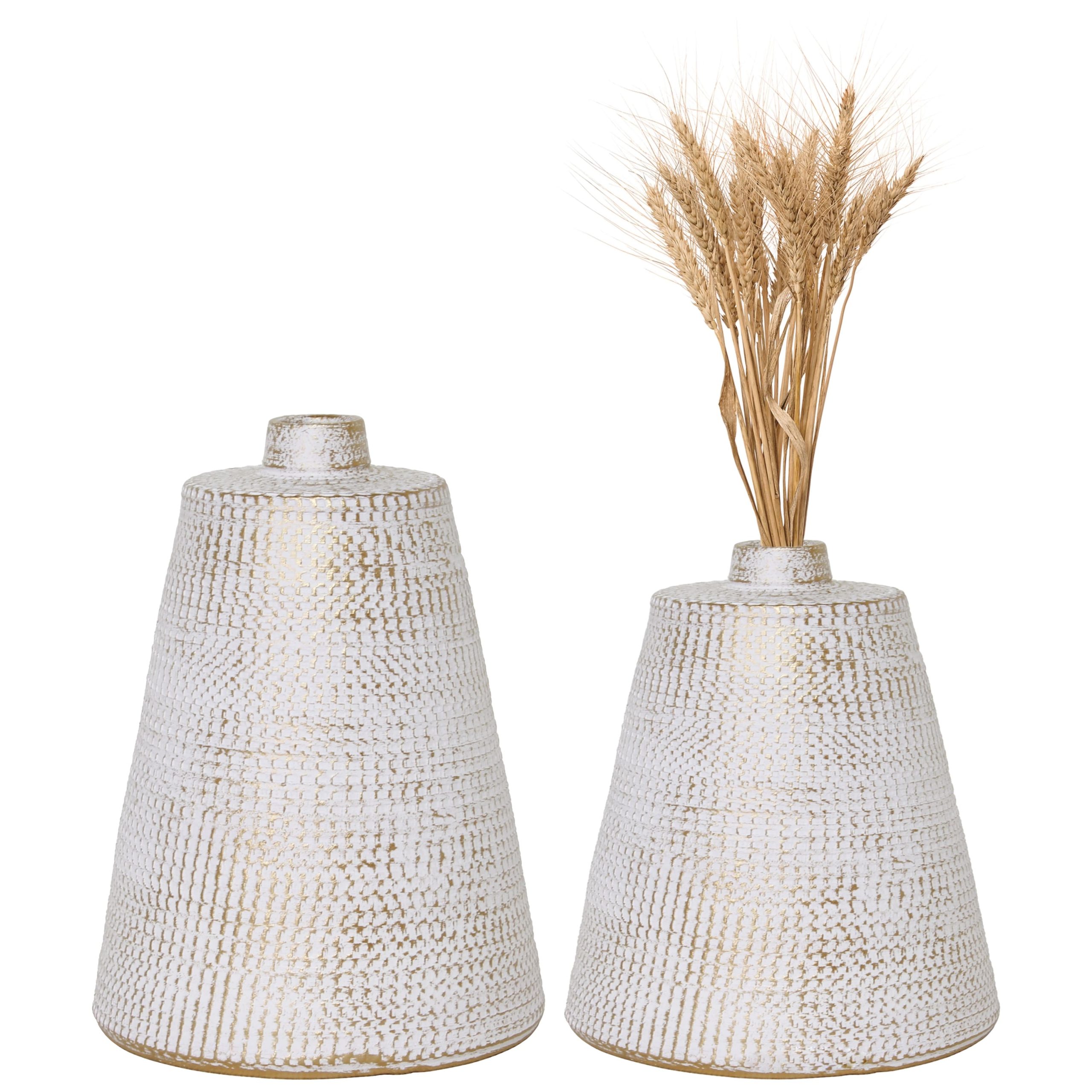 SO.047B- POTE BAIXO BRANCO OURO 20X14X14CM-10.95€ 15X13X13CM-8.95€