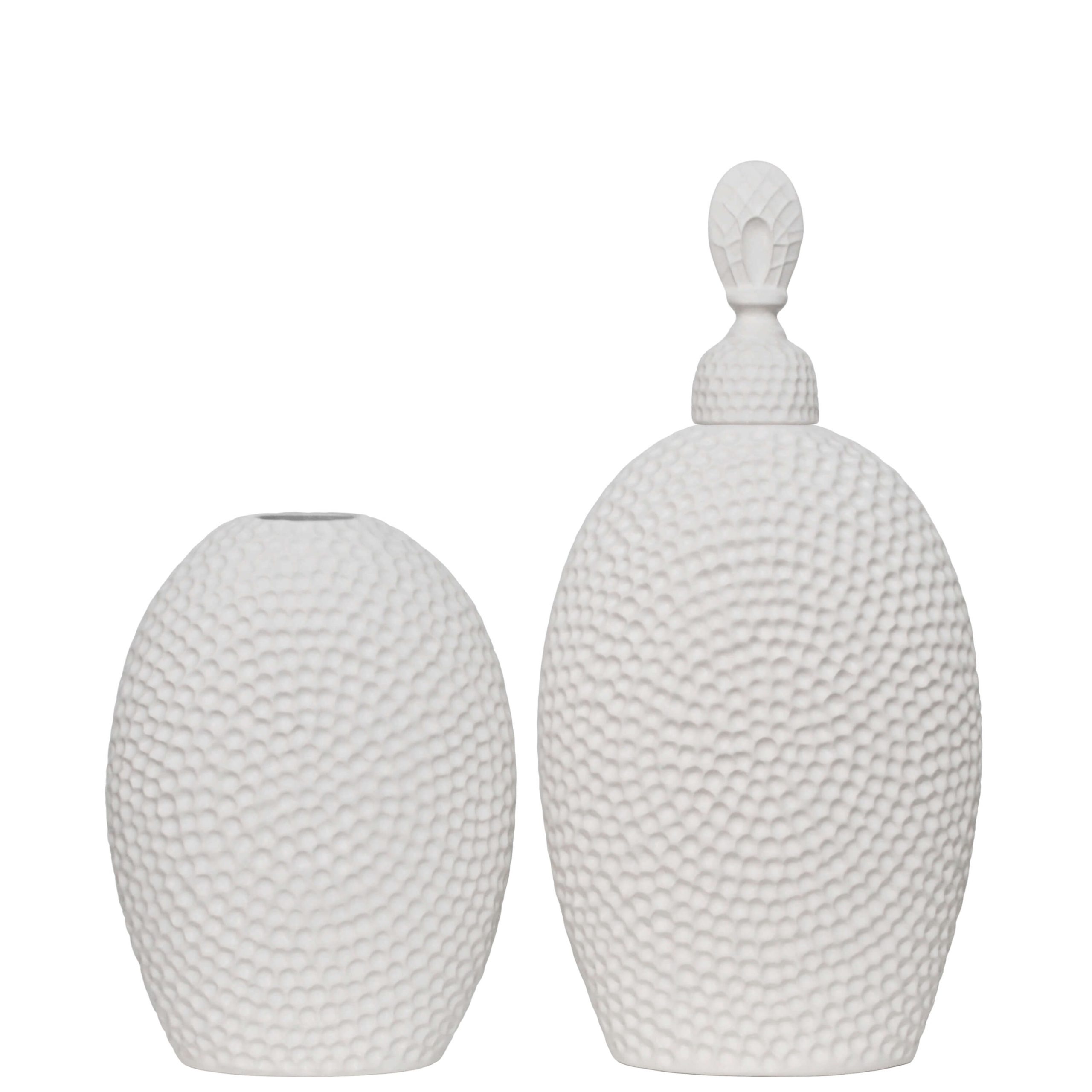 C105B- JARRA ELEGANCE BRANCA COM TAMPA 45X25X25CM-29.95€ 40X23X23CM-24.95€-3