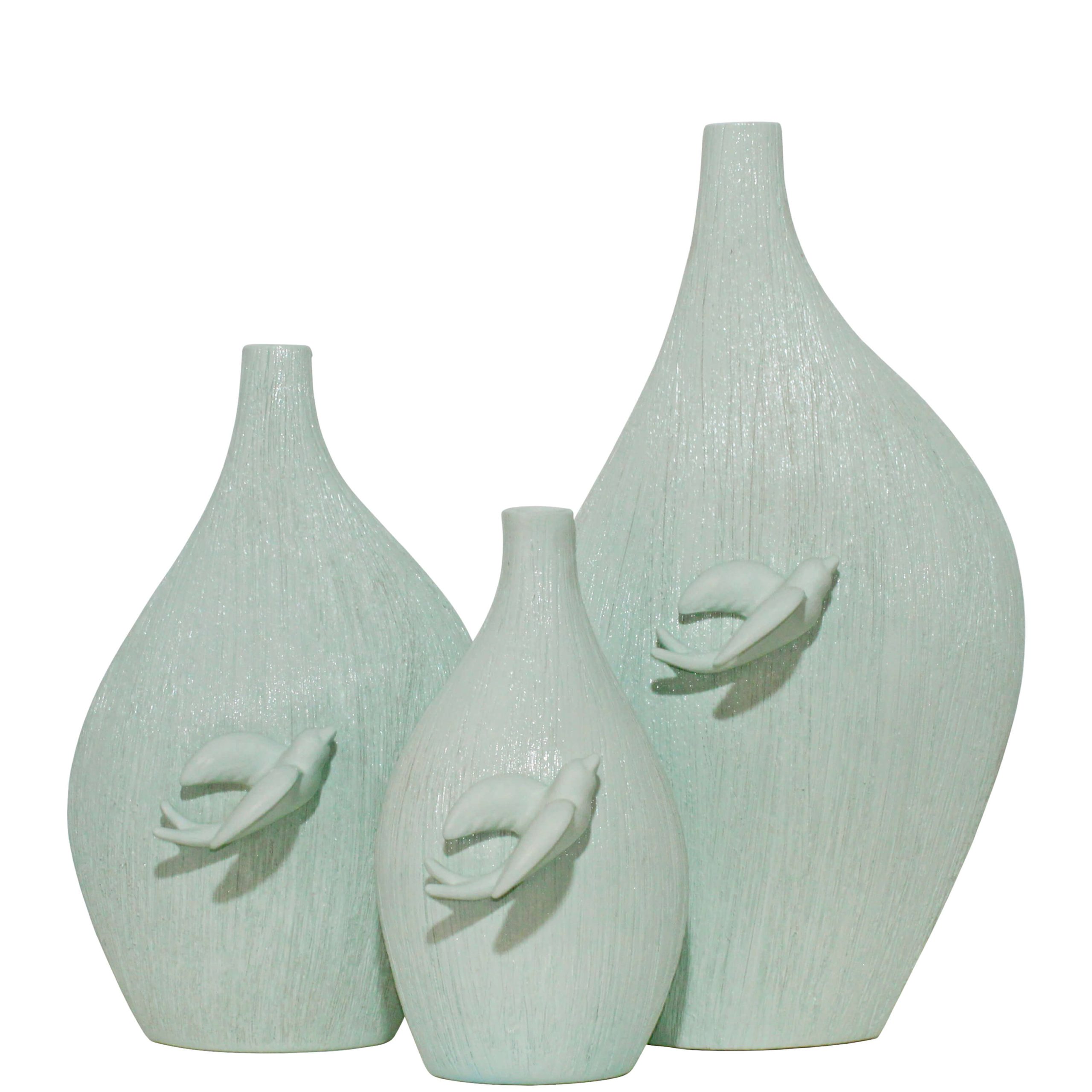 E135C- JARRA ANDORINHA VERDE-ÁGUA 50X29X17CM-19.95€ 40X24X14CM-14.95€ 30X15X12CM-9.95€-2