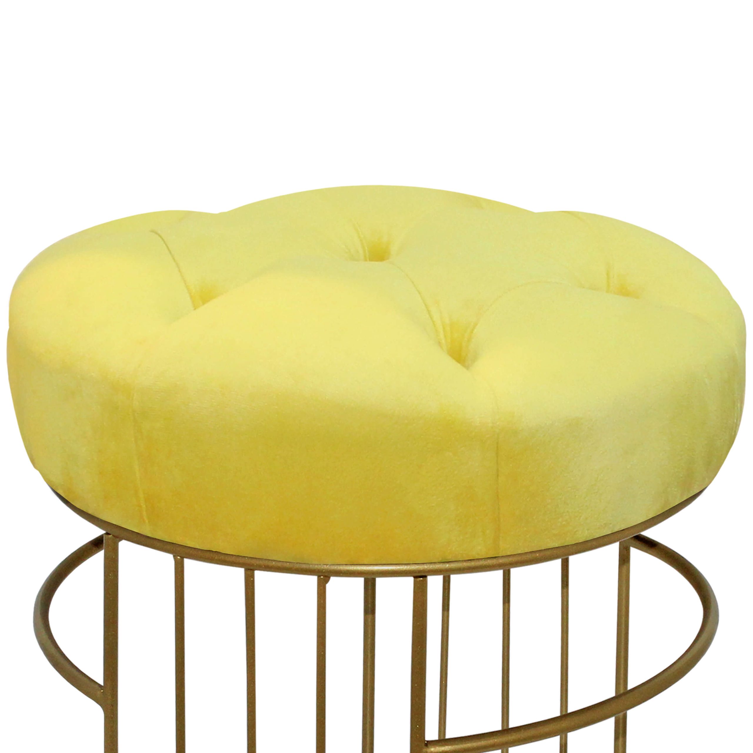 PUFE LARRY CAPITONÊ AMARELO-1