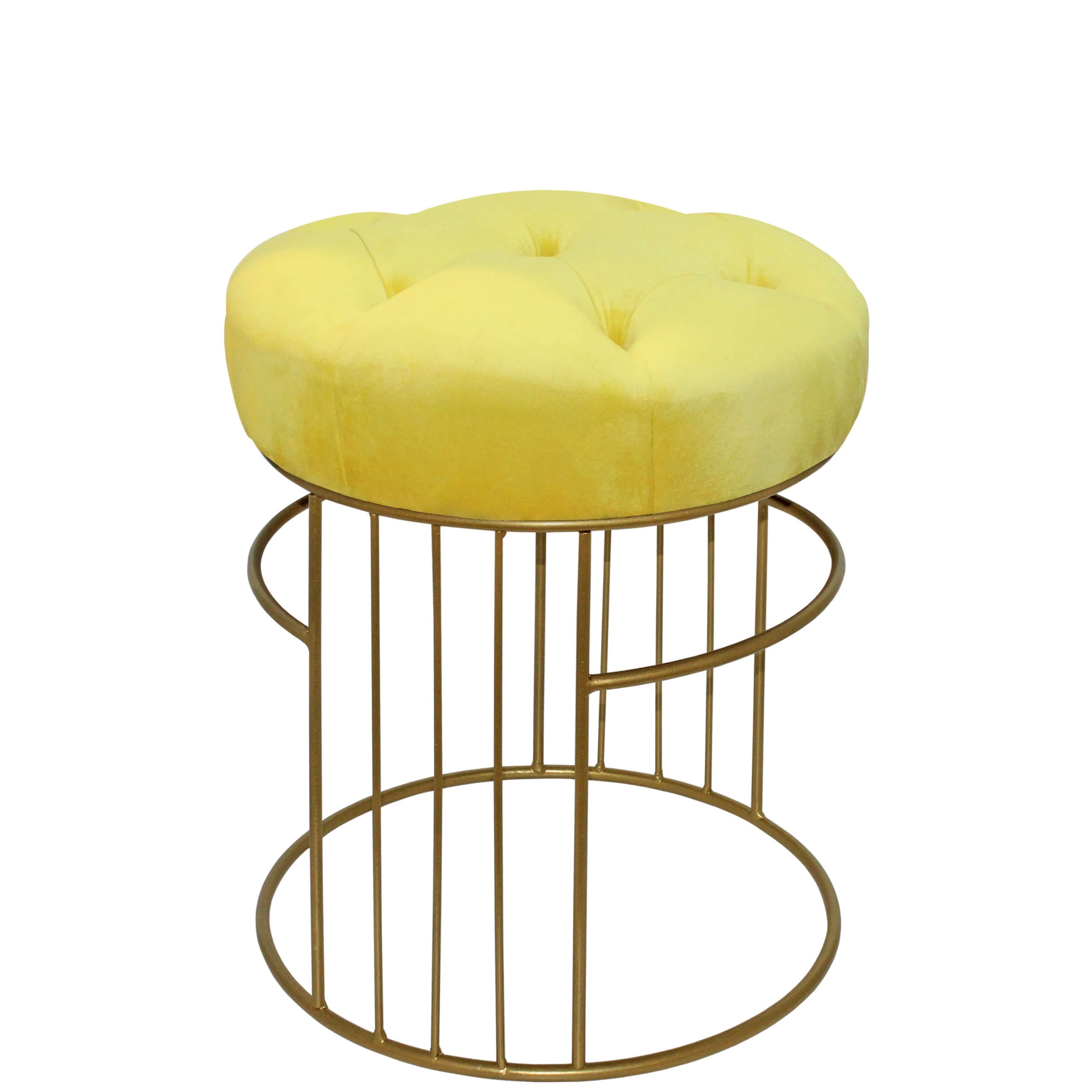 PUFE LARRY CAPITONÊ AMARELO (ALTURA-50CM LARGURA-43CM PROFUNDIDADE-43CM) – 44.95€