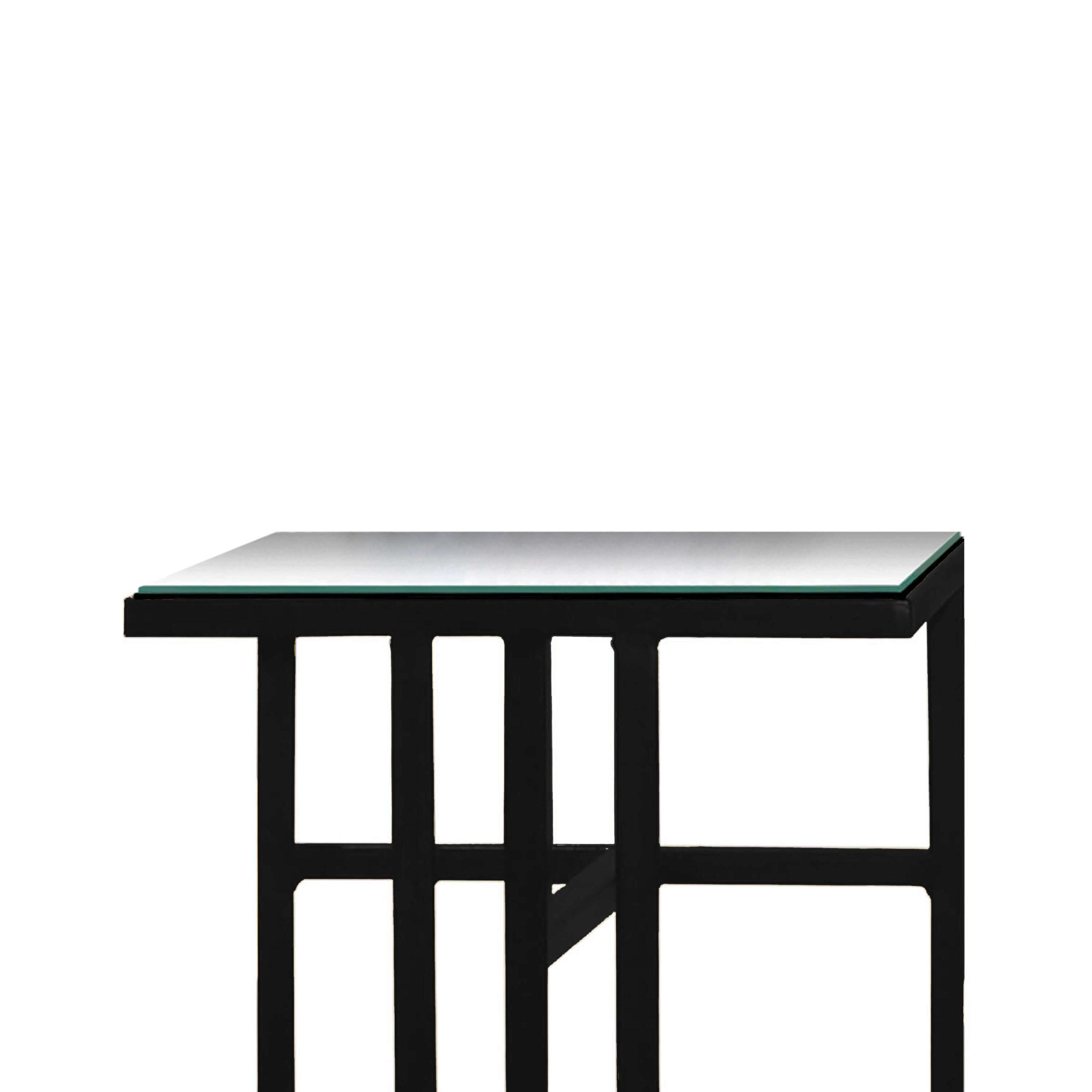 COLUNA Nº1 FERRO PRETO COM ESPELHO-1