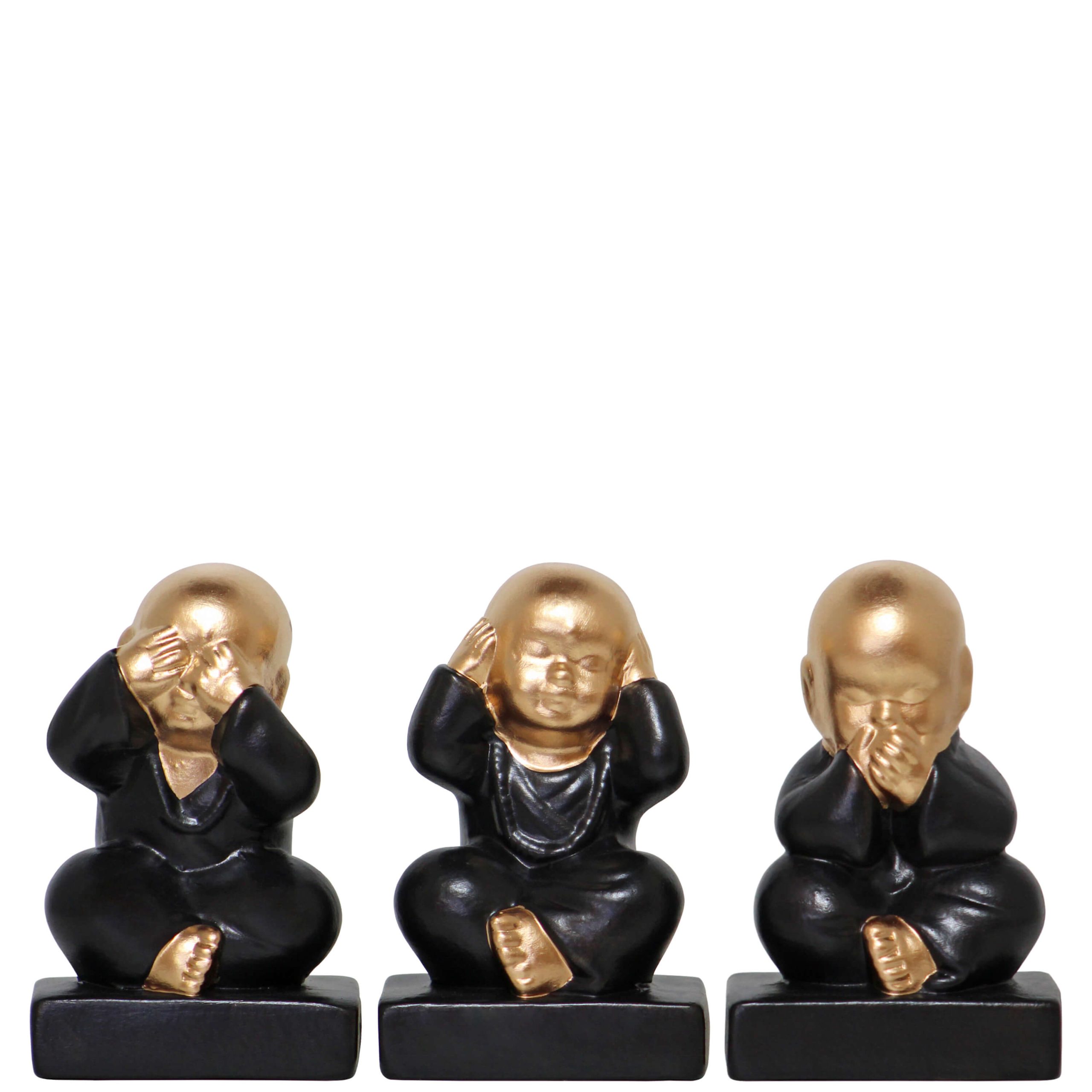 W237C- TRIO BUDAS PRETO OURO