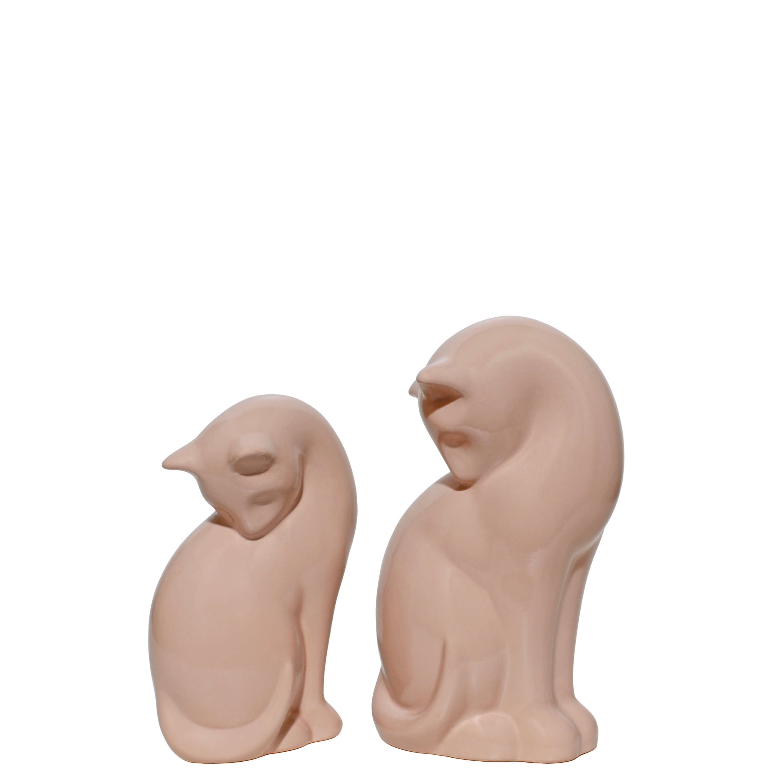 W243D- FAMÍLIA GATOS ROSA 18X11X8CM E 15X9X7CM – 13.95€ (0.800 kg)
