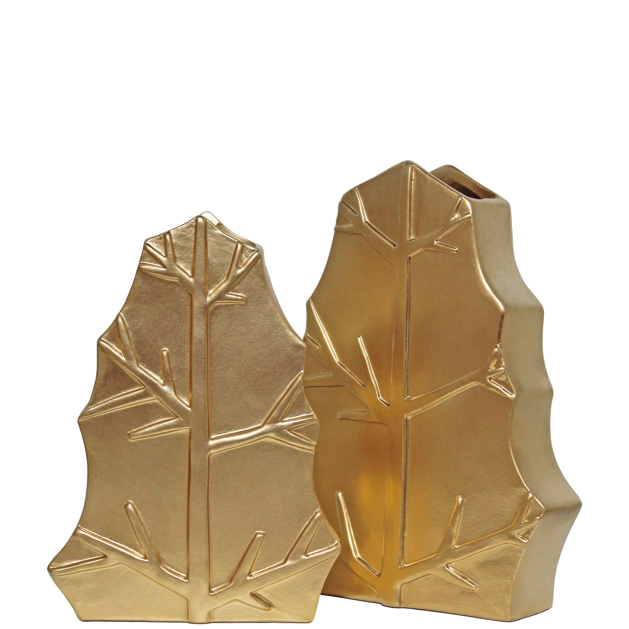 E136D – JARRA FOLHA OURO