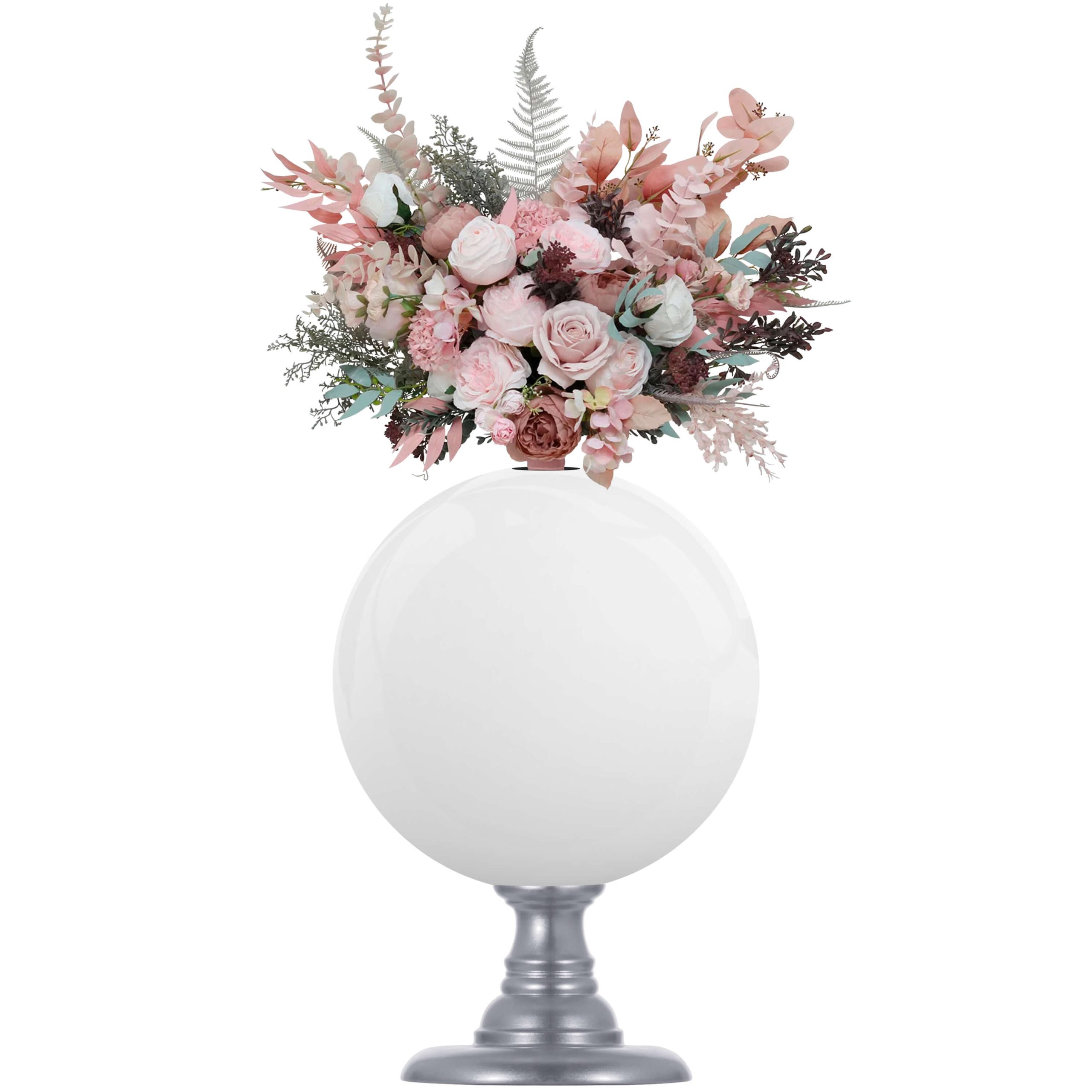 P0C74 – BOLA ORIENTAL BRANCO PRATA-3