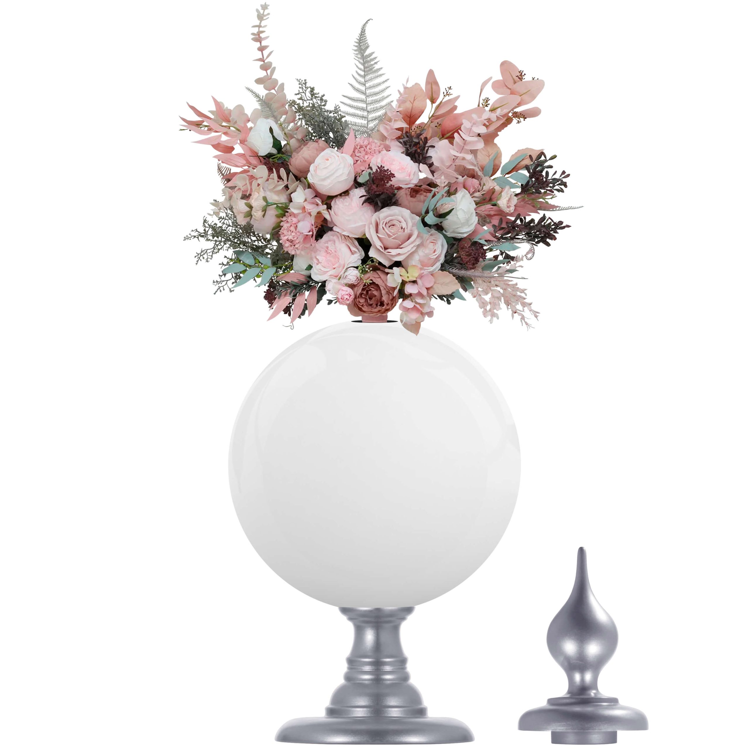 P0C74 – BOLA ORIENTAL BRANCO PRATA