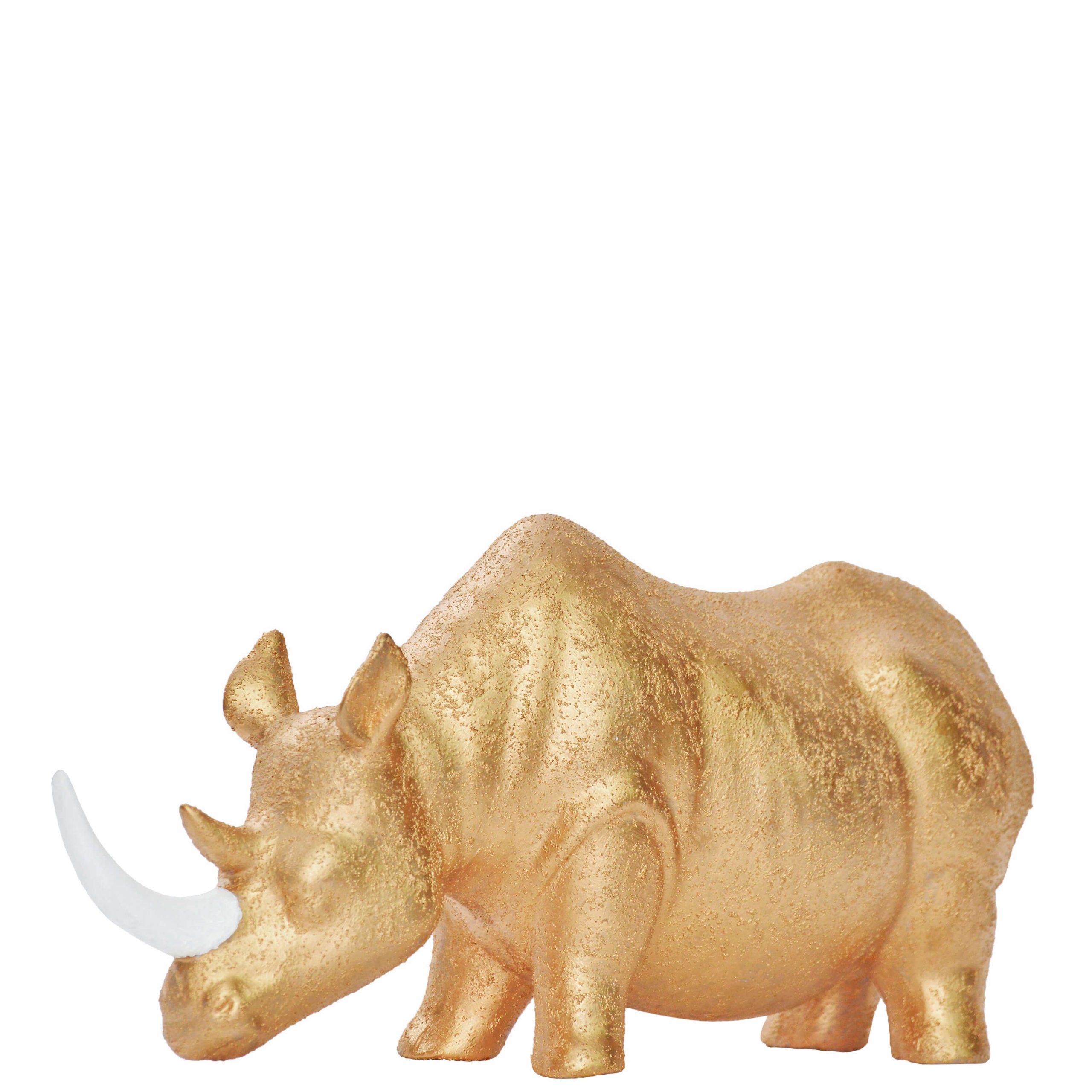 W52- RINOCERONTE OURO 20X40X12CM-16.95€