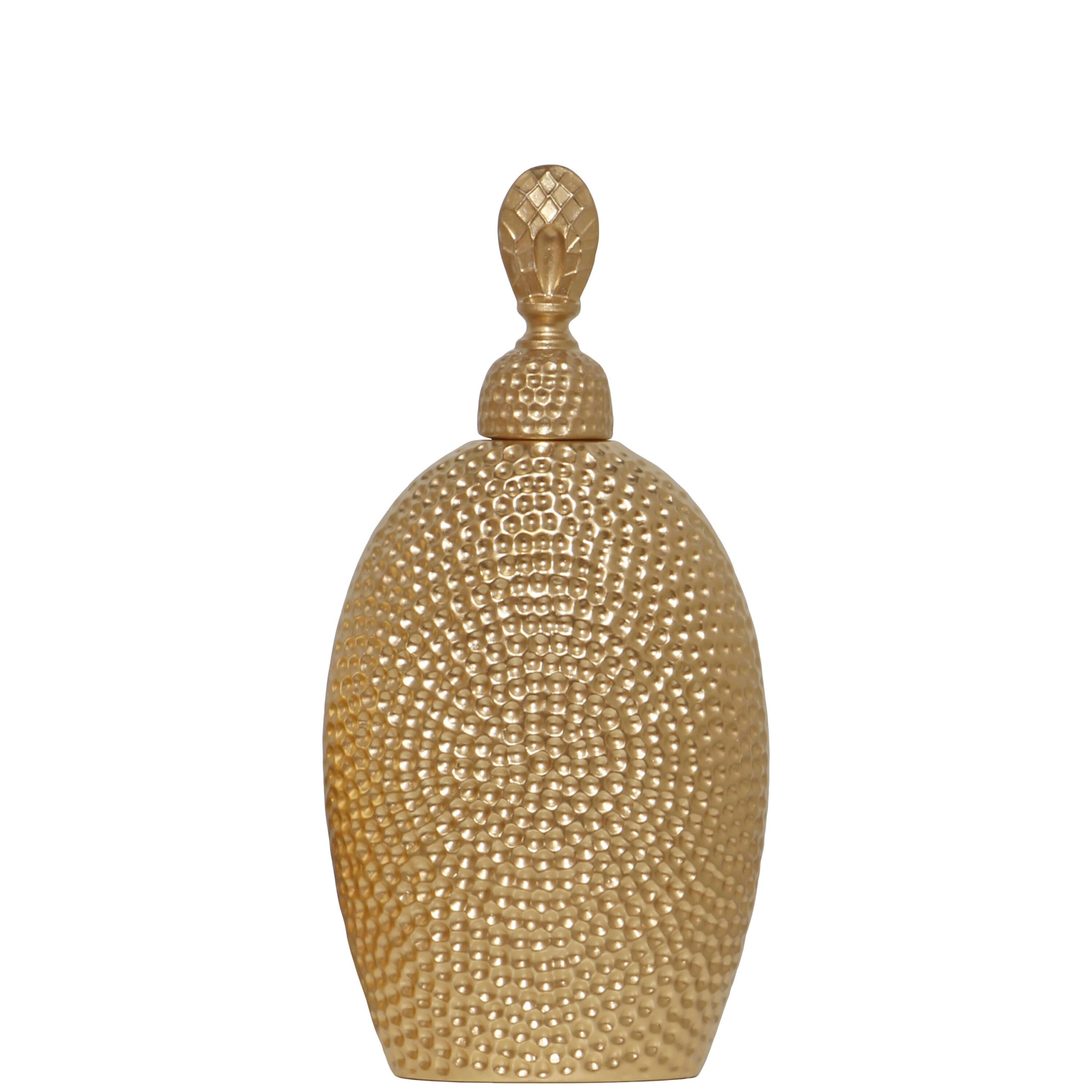 C114B- JARRA ELEGANCE OURO COM TAMPA 45X25X25CM-29.95€ 40X23X23CM-24.95€-2