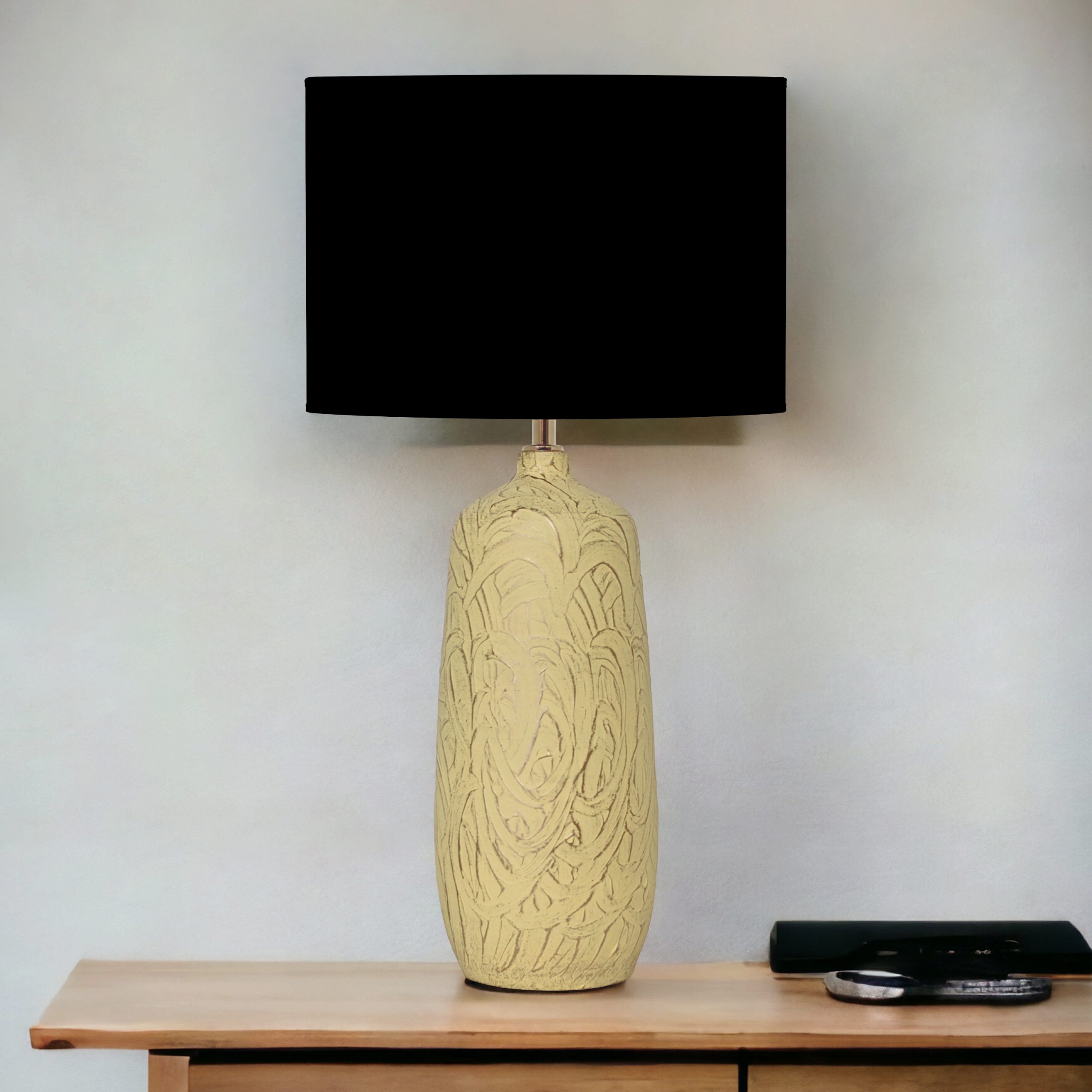 Y033- CANDEEIRO AMARELO 55X17X17CM- 39.95€ (SEM ABATJOUR)-1